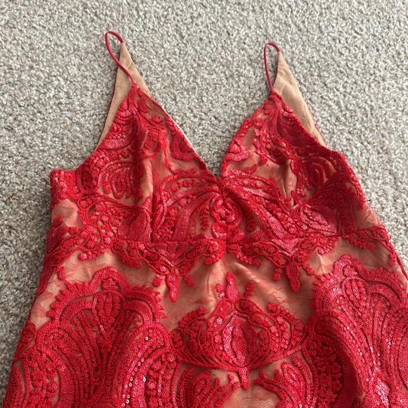 Classy Free People Red Dress-Size 10 (worn once) - Picture 2 of 2